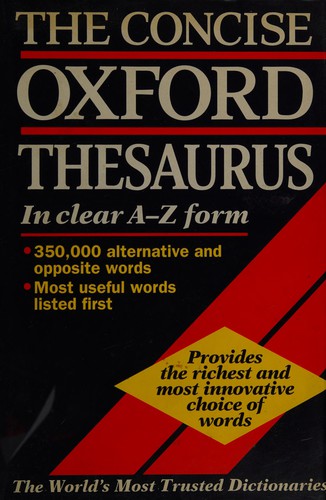 Cover for The concise Oxford thesaurus