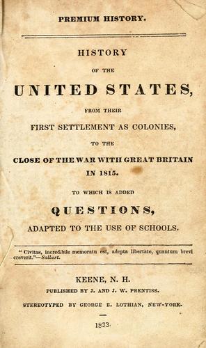 Cover for History of the United States