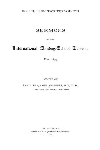 Cover for Gospel from two testaments