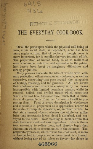 Cover for The every-day cook-book and encyclopedia of practical recipes