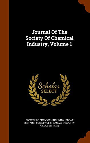 Cover for Journal Of The Society Of Chemical Industry, Volume 1