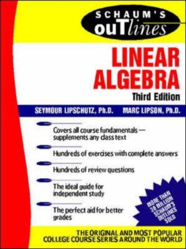 Cover for Schaum's Outline of Linear Algebra