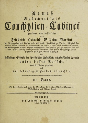 Cover for Neues systematisches Conchylien-Cabinet