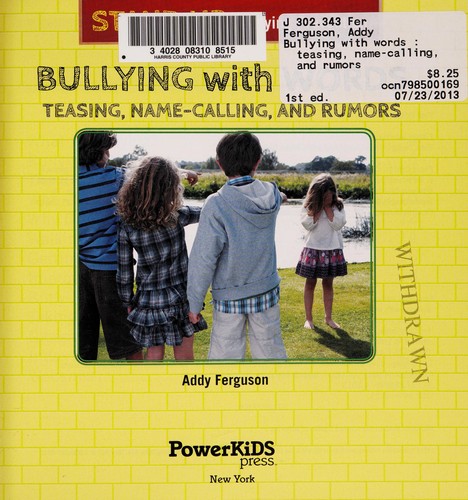 Cover for Bullying with words