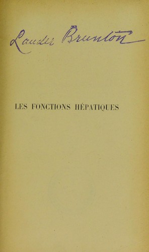 Cover for Les fonctions h©♭patiques