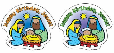Cover for Happy Birthday Jesus Shape Stickers