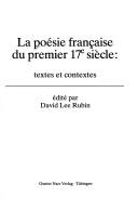 Cover for LA Poesie Francaise Du Premier 17E Siecle