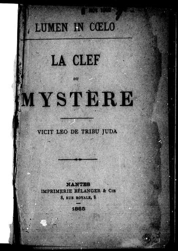 Cover for La clef du mystère