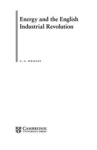 Cover for Energy and the English Industrial Revolution