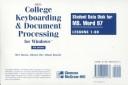 Cover for Gregg College Keybroading and Document Processing for Windows: Student Data Disk for Mx Word 97 
