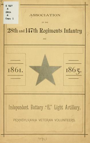 Cover for Association of the 28th and 147th regiments infantry and ...