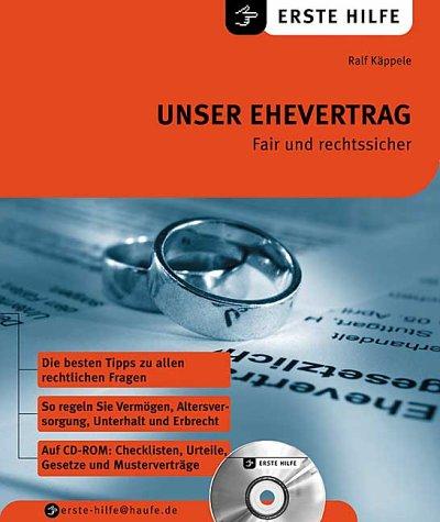 Cover for Unser Ehevertrag, m. CD-ROM.