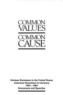 Cover for Common values, common cause