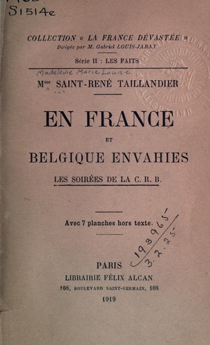 Cover for En France et Belgique envahies