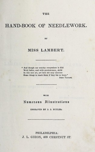 Cover for The hand-book of needlework