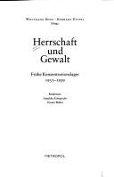 Cover for Herrschaft und Gewalt