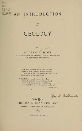 Cover for An introduction to geology