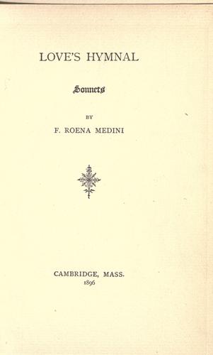 Cover for Love's hymnal