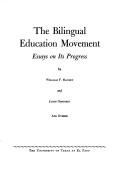 Cover for The bilingual education movement