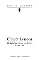 Cover for Object Lessons (Lives & Letters)