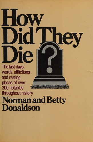 Cover for How did they die?