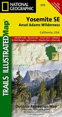 Cover for Yosemite Se Ansel Adams Wilderness California Usa Trails Illustrated Map Outdoor Recreation Map Merced Lake Clouds Rest Cathedral Clark Ranges Lyell Canyon Chiquito Pass Silver Lake