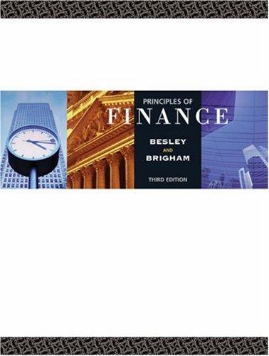 Cover for Principles of Finance