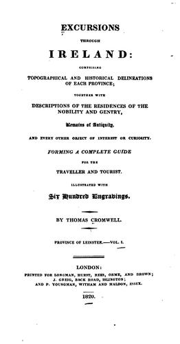 Cover for Excursions through Ireland