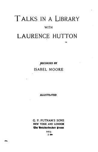 Cover for Talks in a library with Laurence Hutton