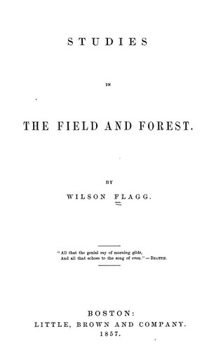 Cover for Studies in the field & forest