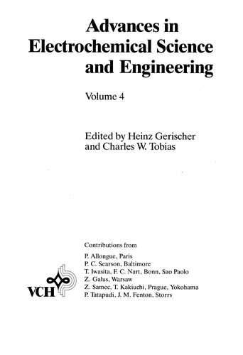 Cover for Advances in electrochemical science and engineering.