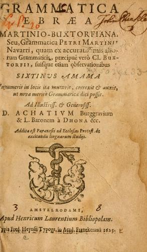Cover for Grammatica Ebræa Martinio-Buxtorfiana.