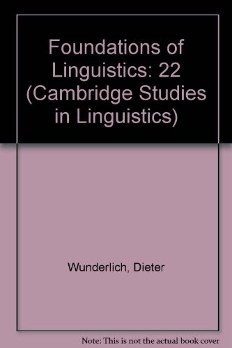 Cover for Foundations of linguistics
