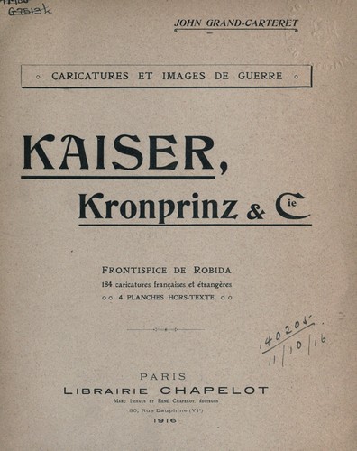Cover for Kaiser, Kronprinz & cie