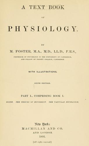Cover for A text-book of physiology
