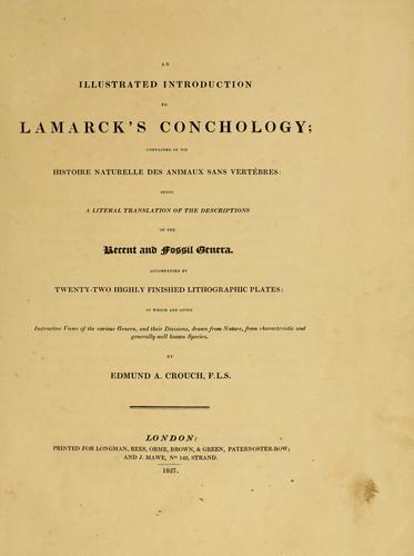 Cover for illustrated introduction to Lamarck's conchology