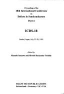 Cover for Proceedings of the 18th International Conference on Defects in Semiconductors