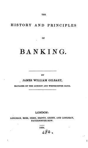 Cover for The history and principles of banking