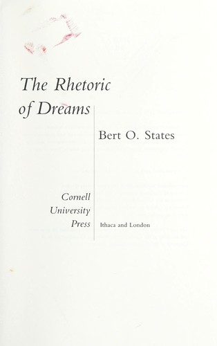 Cover for The rhetoric of dreams
