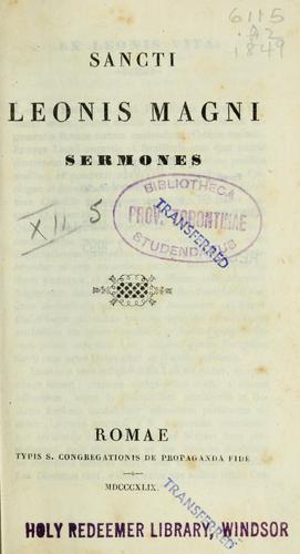Cover for Sancti Leonis magni-sermones