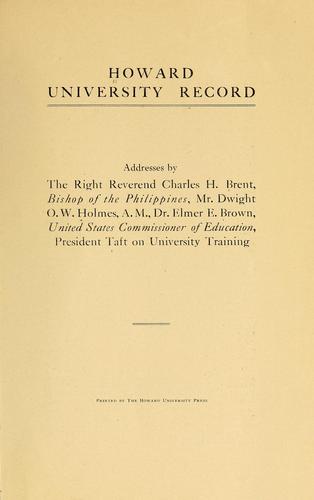 Cover for Addresses by the Right Reverend Charles H. Brent