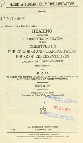 Cover for Flight attendant duty time limitations
