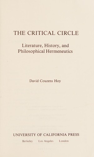 Cover for Critical Circle