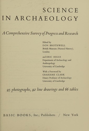 Cover for Science in archaeology