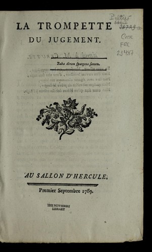 Cover for La trompette du jugement