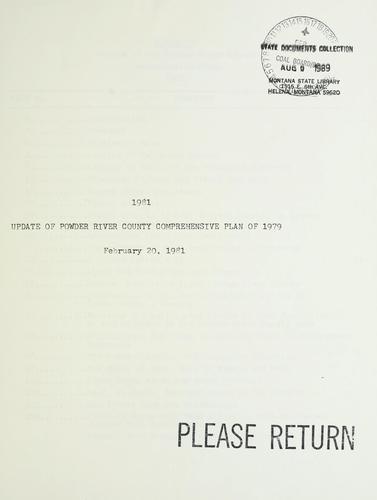 Cover for 1981 update of Powder River County comprehensive plan of 1979.