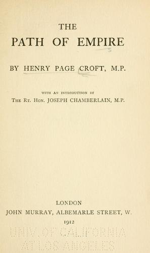 Cover for The path of empire.