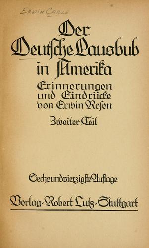 Cover for deutsche lausbub in Amerika