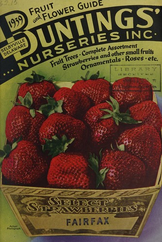 Cover for Buntings' 1939 fruit and flower guide