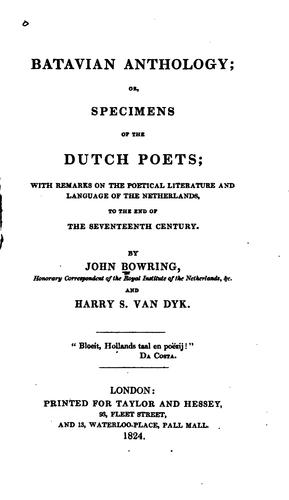Cover for Batavian anthology